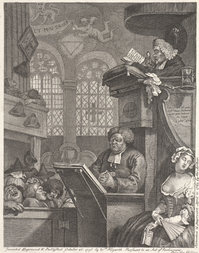 La Congregación Durmiente de William Hogarth