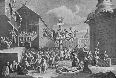 La burbuja del Mar del Sur, de una impresión de William Hogarth, 1721, 1904 de William Hogarth