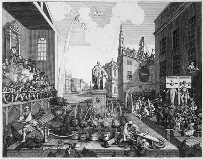 Los tiempos, Placa II de William Hogarth