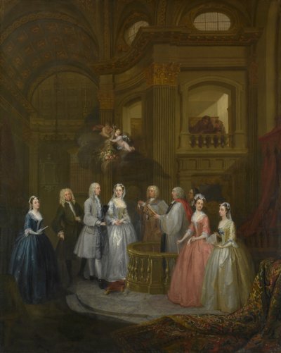 La boda de Stephen Beckingham y Mary Cox, 1729 de William Hogarth