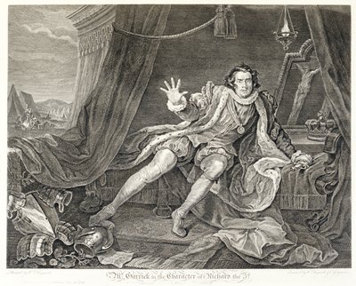 El actor David Garrick en el papel de Ricardo III, 1746 de William Hogarth