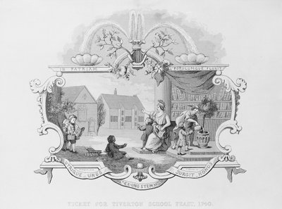 Entrada para la Fiesta Escolar de Tiverton, 1740, grabado por J. Moore de William Hogarth