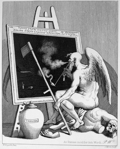 El tiempo fumando un cuadro de William Hogarth