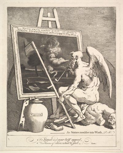 El tiempo fumando un cuadro de William Hogarth
