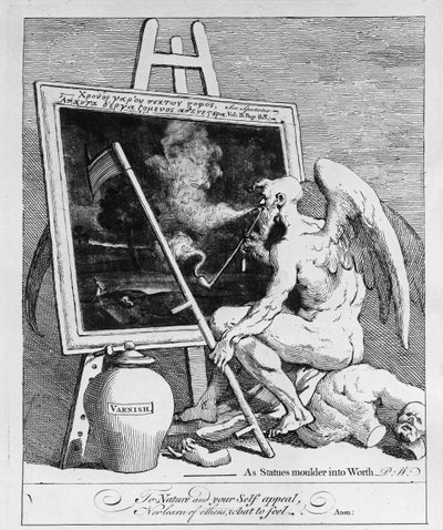 El tiempo fumando un cuadro, 1761 de William Hogarth