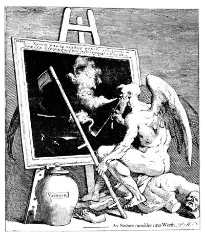 El tiempo fumando un cuadro, 1761 de William Hogarth