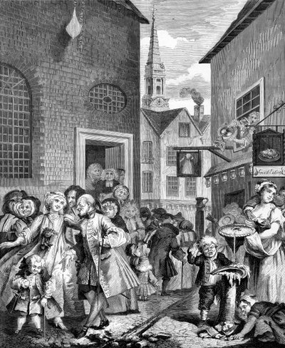 Tiempos del día - Mediodía de William Hogarth de William Hogarth