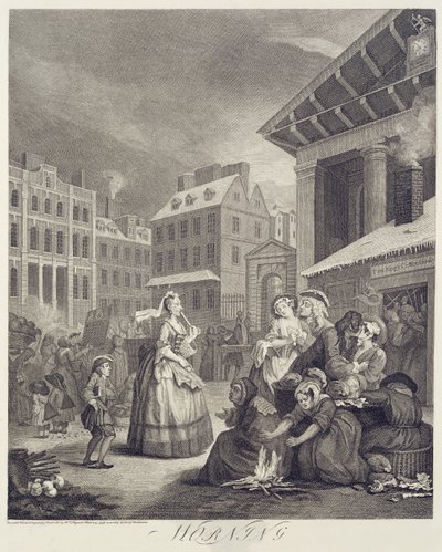 Tiempos del día: Mañana (grabado) de William Hogarth