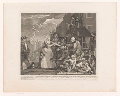 Tom Rakewell salvado de su arresto por Sarah Young Progreso de un libertino (título de la serie) The Rake