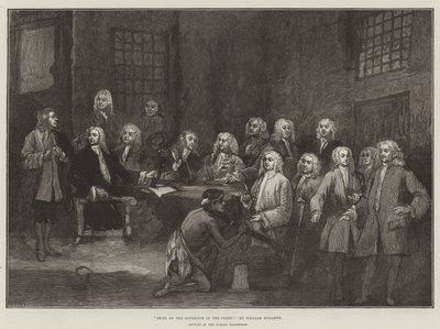 Juicio del gobernador de la flota de William Hogarth