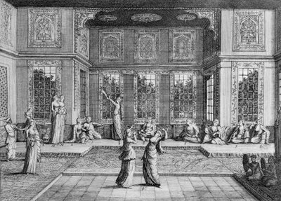Mujeres bailando en el harén, de 