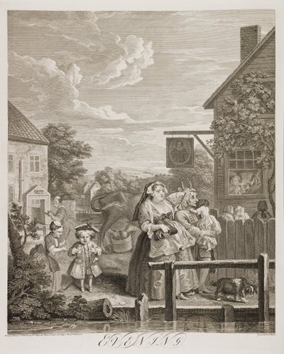 es: Los cuatro momentos del día: Por la noche de William Hogarth
