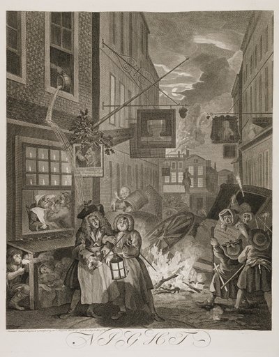 es: Los cuatro momentos del día: Noche de William Hogarth