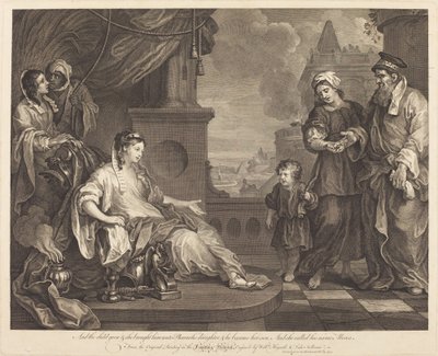 Moisés Llevado a la Hija del Faraón de William Hogarth and Luke Sullivan
