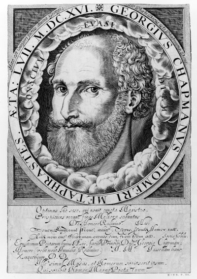 Retrato de George Chapman (c.1559-1634) c.1609-10 de William Hole