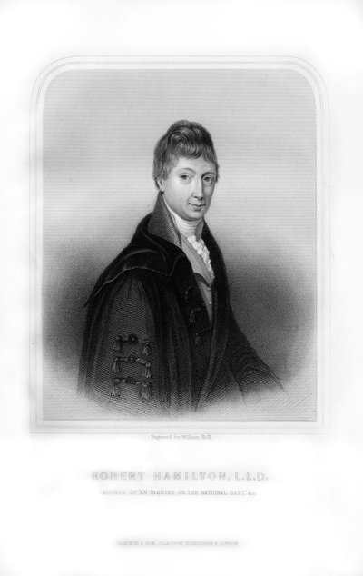 Robert Hamilton, economista y matemático escocés de William Holl