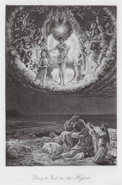 "Gloria a Dios en las alturas" (fotograbado) de William Holman (after) Hunt