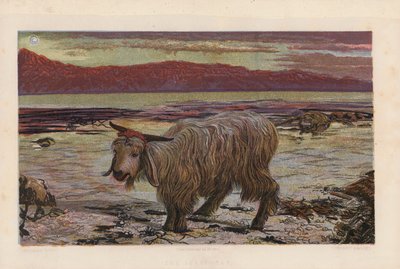 El chivo expiatorio (litografía en color) de William Holman (after) Hunt