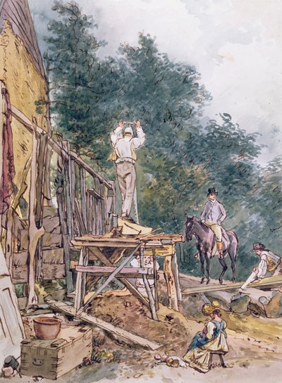 El Dr. Monro inspeccionando sus establos de William Holman Hunt