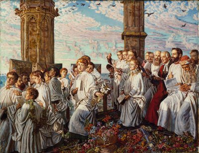 Mañana de mayo en el Magdalen College, Oxford, antigua ceremonia anual de William Holman Hunt