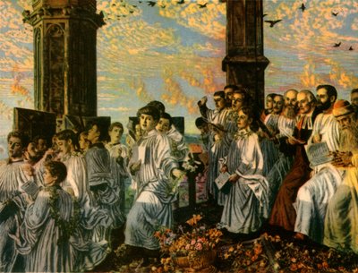 Mañana de mayo en la torre de Magdalen, 1888-1890, 1942 de William Holman Hunt