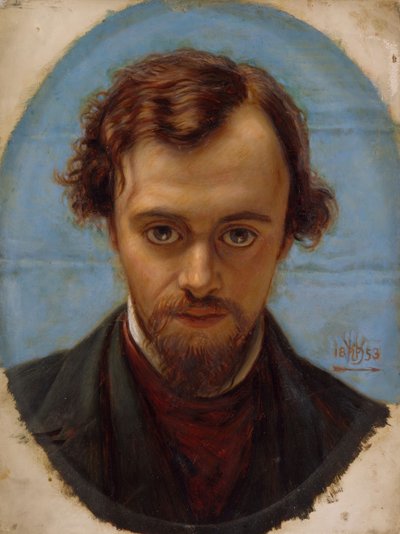 Retrato de Dante Gabriel Rossetti a los 22 años de William Holman Hunt