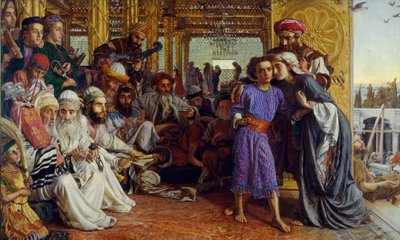 El hallazgo del Salvador en el Templo de William Holman Hunt