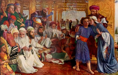 El hallazgo del Salvador en el Templo (detalle), 1854-1855, 1936 de William Holman Hunt