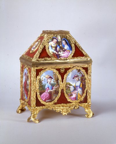 Cofre de Jorge III que contiene un reloj de verge al estilo de James Cox, c.1770 de William Hopkins Craft