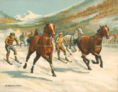 Carreras Históricas y Modernas, Ski-Joring de William Hounsom Byles