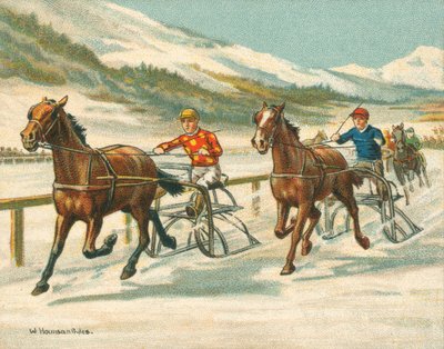 Carreras históricas y modernas, carreras de trote sobre hielo de William Hounsom Byles
