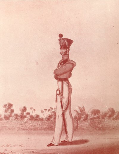 Oficiales de la Infantería Ligera del Ejército de Madrás, c1837-1843, 1909 de William Hunsley