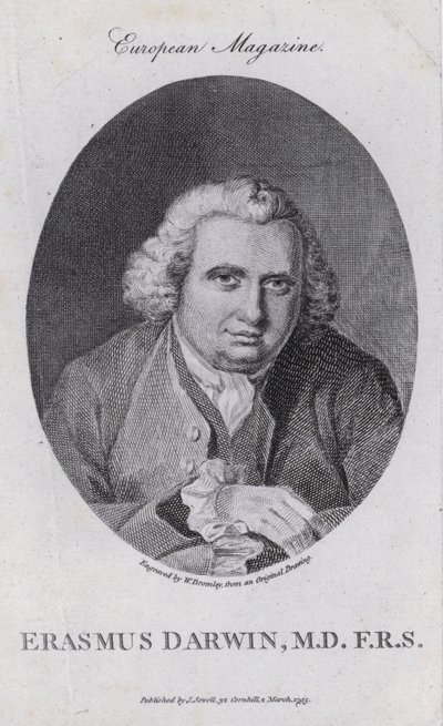 Erasmus Darwin, médico inglés, filósofo natural, poeta y defensor de la abolición del comercio de esclavos de William III (after) Bromley