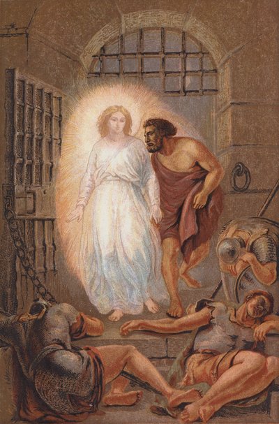 La liberación de San Pedro (grabado) de William II Hilton
