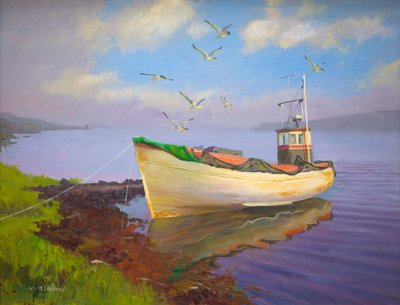 Envejecimiento a la deriva (óleo sobre tabla) de William Ireland