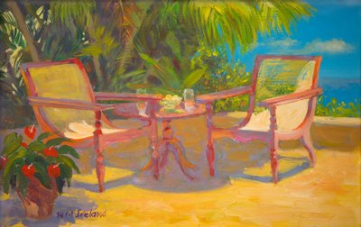 Terraza del Caribe (óleo sobre tabla) de William Ireland