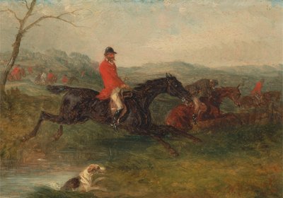 Caza del zorro: Despejar un arroyo de William J. Shayer