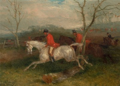 Caza del zorro: Llegando a una valla (Full Cry) de William J. Shayer