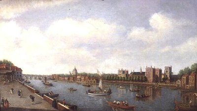 Vista del Támesis en Lambeth Palace, c.1770 de William James