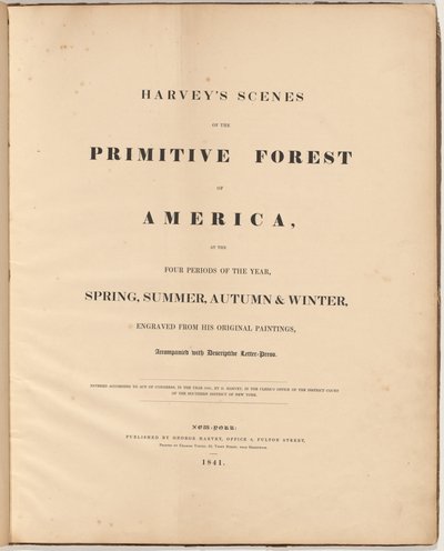Escenas de Harvey del bosque primitivo de William James Bennett, after George Harvey