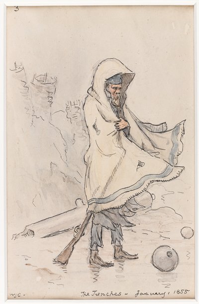 Las trincheras, enero de 1855 (acuarela) de William James Colville