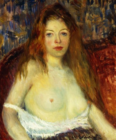 Una modelo pelirroja de William James Glackens