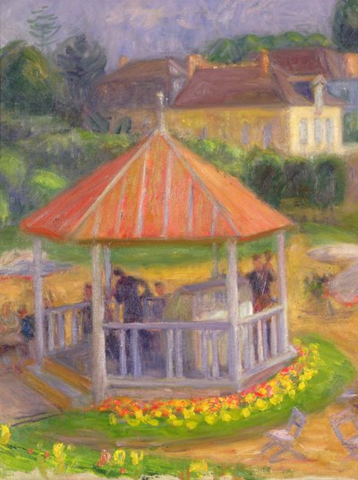 Quiosco de música (óleo sobre lienzo sobre tabla) de William James Glackens