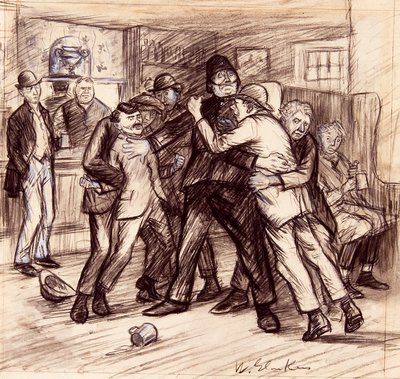 Nos llevó a cuatro de nosotras mantenerlos separados de William James Glackens