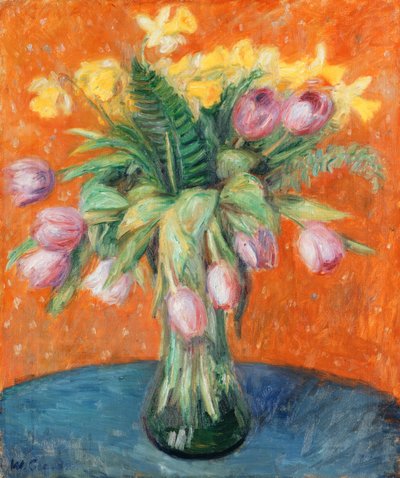 Tulipanes Lavanda y Narcisos de William James Glackens