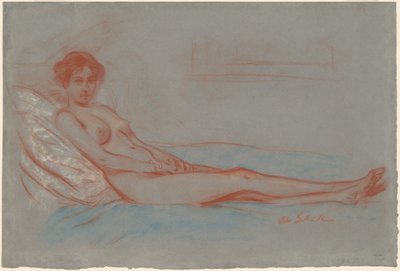 Desnudo femenino reclinado de William James Glackens