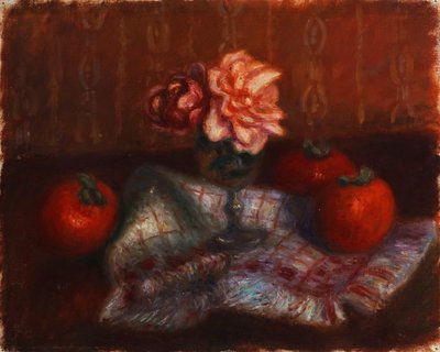 Rosas y Caquis de William James Glackens