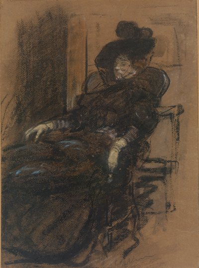 mujer sentada de William James Glackens