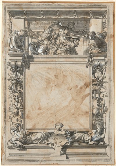 Diseño para el Certificado de Premio Mención de Honor de la Exposición Internacional de Londres de 1862 de William James Linton