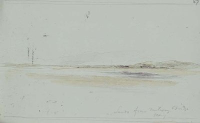 Arenas desde el puente ferroviario de Duddon de William James Linton